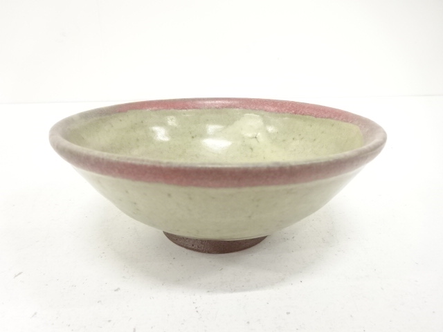  小笠原再二造　辰砂釉　茶碗